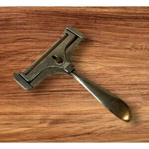 Vintage Aluminum Adjustable Cheese Slicer Cutter 4.5" with Wire & Roller Taiwan